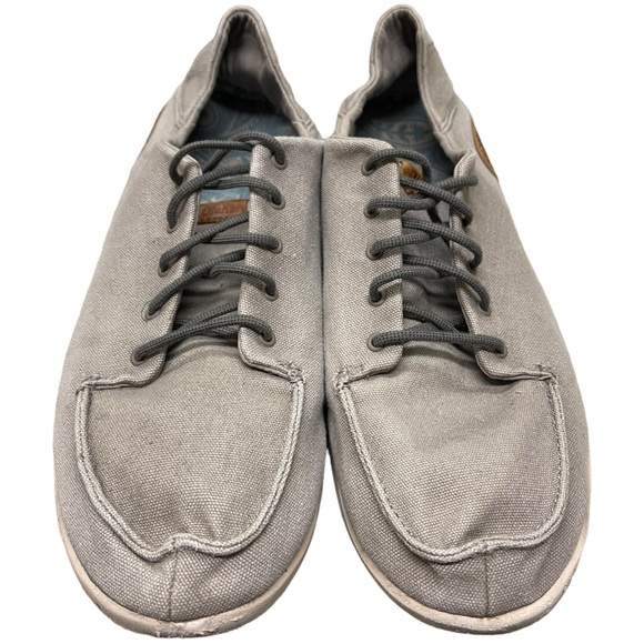 OLUKAI Manoa Canvas Sneaker Mens Size 13 /43 Gray - Picture 2 of 12